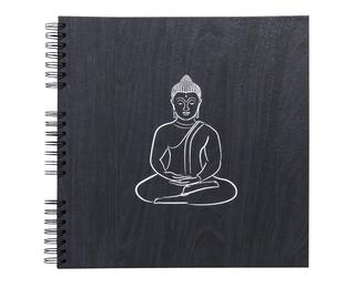 Fotoalbum met spiralen 60 zwarte pagina's Zen - Ebbehout