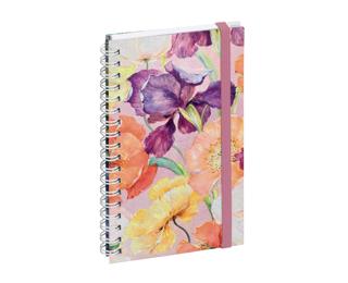 Agenda de poche Lady 16S spiralé Sophie Adde 9 x 16 cm Semainier Janvier à Décembre 2027 Fleurs - Visuel