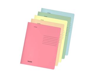 Schnellhefter Pastell für DIN A4, 250g/m2 Manila-RC-Karton, 10er Poly - Farben sortiert