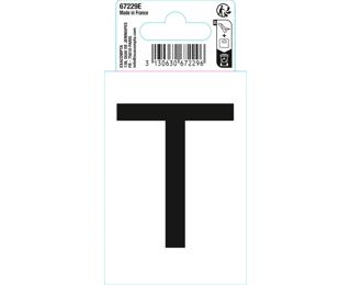 Autocollant PVC adhésif antidérapant lettre T - Noir