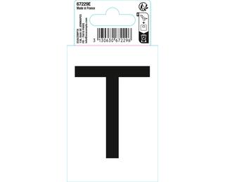 Autocollant PVC adhésif antidérapant lettre T - Noir