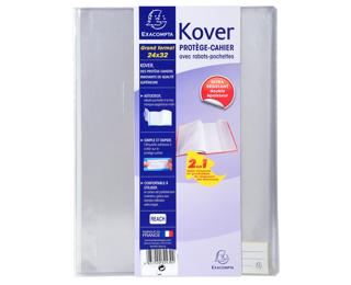 Protège-cahier translucide Kover® - 24x32cm - Incolore