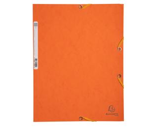 Sammelmappen mit Gummizug und 3 Klappen, Colorspan-Karton 400g/m2, für DIN A4 - Orange