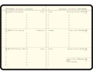 Recharge Agenda de poche La Semaine Planifiée 13 9 x 13 cm Semainier Janvier à Décembre 2027