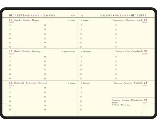 Recharge Agenda de poche La Semaine Planifiée 13 9 x 13 cm Semainier Janvier à Décembre 2027