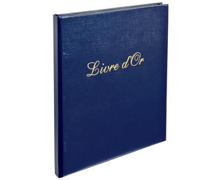 Livre d'or Balacron avec titre 140 pages blanches - 21x19 cm vertical - Couleurs assorties