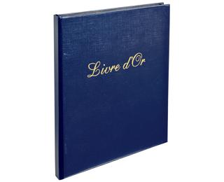 Livre d'or Balacron avec titre 140 pages blanches - 21x19 cm vertical 