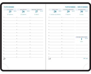 Recharge semainier SAS 15 Agora 10.5 x 15.5 cm Août 2025 à Août 2026 - Couleurs assorties