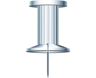 Boîte de 25 épingles Push Pins - Hauteur de pointe 7mm - 10mm de diamètre 