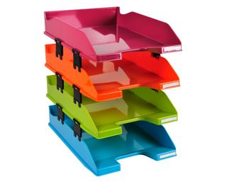 Set mit 4 Briefablagen COMBO MIDI, Iderama - Farben sortiert