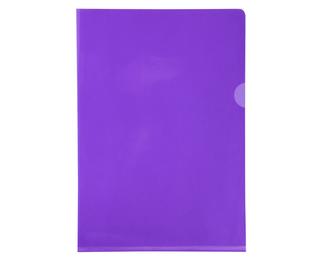 Etui carton de 100 pochettes coin PVC lisse haute résistance 13/100e - A4 - Violet