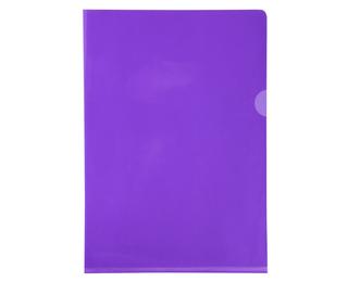 Blister da 10 buste a L PVC liscio 130 micron - A4 - Viola