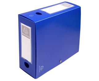 Archivbox mit Druckknopf, PP 700µ, Rückenbreite 100mm, 25x33cm für DIN A4, Opak 