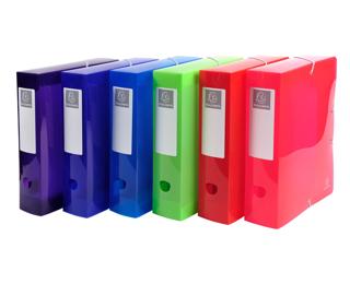 Archivbox aus PP 700µ, Rücken 25mm, 25x33cm für DIN A4 - Iderama - Farben sortiert