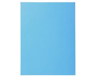 SUPER 160 - Pak van 100 dossiermappen 160g/m2- 24x32 cm voor A4. - Fel blauw