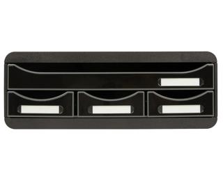 TOOLBOX MINI 4 drawer black/glossy white - Glossy black
