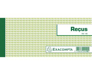 Carnet à souche Reçus 50 feuillets - Format horizontal 9x21 cm