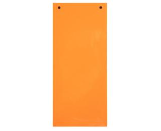 Paquet 100 fiches intercalaires horizontales unies perforées - 105x240mm - Orange