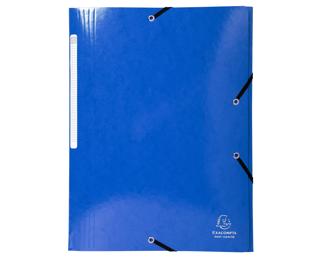 Chemise à élastiques 3 rabats Maxi capacity carte lustrée pelliculée 425gm2 Iderama A4 - Bleu foncé