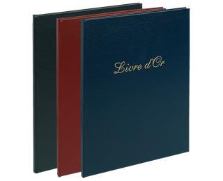 Livre d'or Balacron avec titre 100 pages blanches - 27x22 cm vertical - Couleurs assorties
