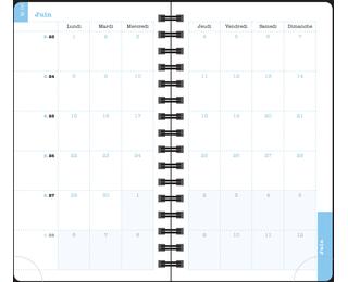 Recharge Agenda de poche Lady 16S spiralé 9 x 16 cm Semainier Janvier à Décembre 2027