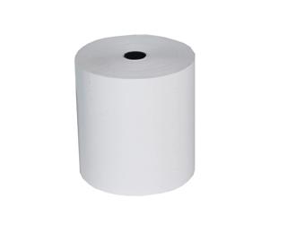 Bobine pour tickets de caisse 80x72mm - 76m - 1 pli thermique 48g/m2. - Blanc