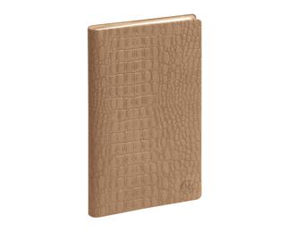 Agenda de poche Eurotime 16 Baby Croco 9 x 16 cm Semainier Janvier à Décembre 2026 - Noisette