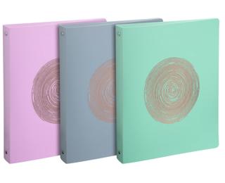 Ringbuch A4 Maxi mit 4 Ringen 30mm, Recycling-PP, Ellipse - Farben sortiert