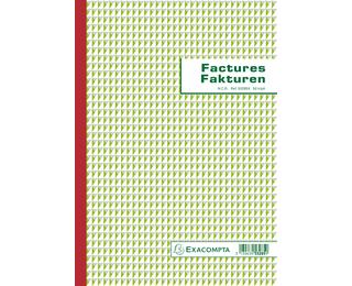 Facturen 29,7x21cm 50 blad doorschrijfpapier tripli Tweetalig