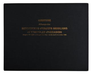 Registre d'objets mobiliers et véhicules d'occasion 240x320,110 pages - Noir