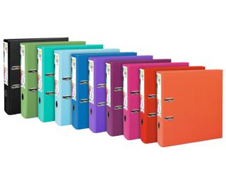 Ordner Prem'Touch, innen und außen aus PP, Rückenbreite 80mm, 32x30cm für DIN A4 Maxi - Farben sortiert