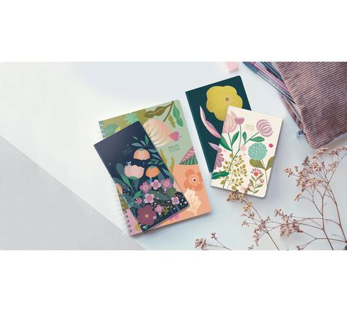 Calendrier Mensuel Mini Labo 2026 - 12 Feuillets Détachables 15,5x28,5 Cm - Support Plaque 19x41 Cm - Couleur Aléatoire