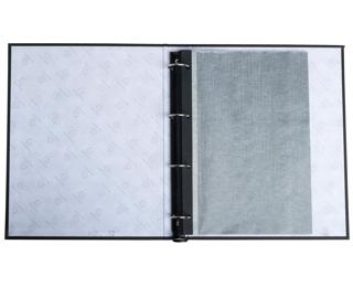 Einlagen für Fotoalbum mit Ringmechanik, 20 Seiten - Schwarz