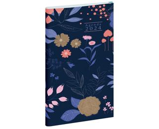 Agenda de poche EasyTime 17 Mini Labo 9 x 17 cm Semainier Janvier à Décembre 2024 Bleu