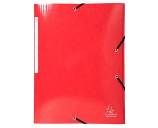 Chemise à élastiques 3 rabats Maxi capacity carte lustrée pelliculée 425gm2 Iderama A4 - Rouge