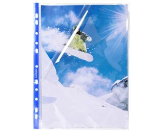 Stop Doc® Pak van 10 geperforeerde showtassen - hoekopening - gladde PP 6/100ste - A4 