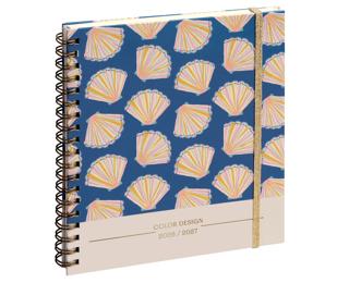 Agenda de bureau SAS 18S Lady Color Design 15 x 17 cm Semainier Septembre 2026 à Août 2027-Coquillage - Visuel