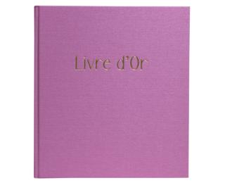 Livre d'or 140 pages tranche or Pop'N Co - Lilas