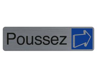 Selbstklebende Platte Poussez FR - Grau