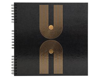 Fotoalbum mit Spiralbindung, 60 Seiten schwarz, 32x32 cm, Graphik 