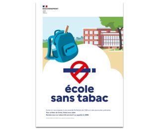 Panneau polypropylène non adhésif Ecole sans tabac A4