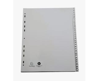 Intercalaires imprimés numériques PP recyclé gris 31 positions - A4 Maxi 
