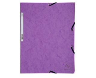 Chemise 3 rabats à élastiques carte lustrée 400g/m2 - A4 - Violet