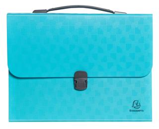 Dokumententasche mit Griff, 24 Fächer, Kollektion Pop'N Co - Cyan
