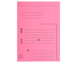 Pk 25 Folders Super210 Print 2 Flap Grn - Pink