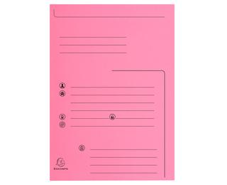 Paquet de 25 chemises 2 rabats SUPER 210 Contact - 24x32cm - Rose