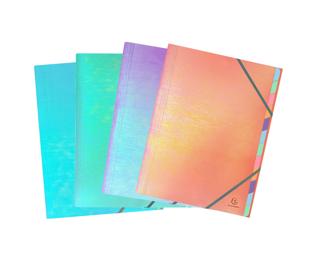 Ordnungsmappe A4, 12 Fächer, Einband PP, Innen Karton, 24x32 cm für DIN A4, Candy Tidy - Farben sortiert