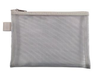 Tasche mit Reißverschluss aus Nylon Silber 