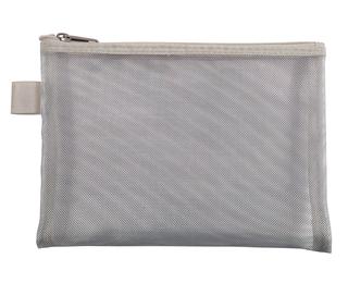 Tasche mit Reißverschluss aus Nylon Silber 