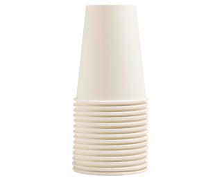 50 20cl white paper cups - White